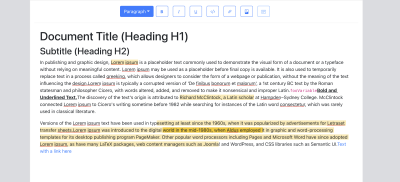 Example showing how text node(s) under selected comment thread jump out.