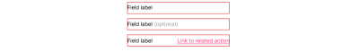 Red-line of the composition of the Label component