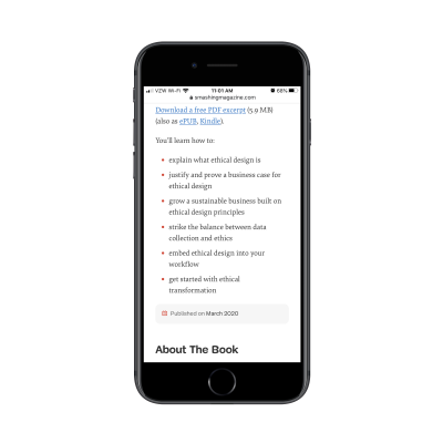 Smashing Magazine ebooks come with free PDF, ePub and Kindle excerpt downloads with lesson plans spelled out