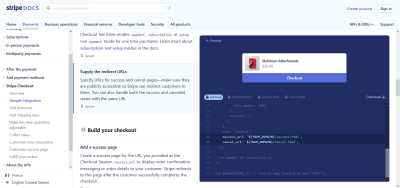 Stripe’s documentation website