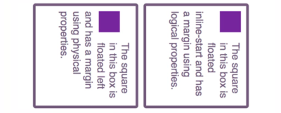 Two boxes containing purple blocks, the lefthand block beig misaligned