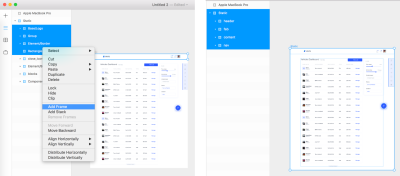 Select the elements of the header and add a Frame on top of them.