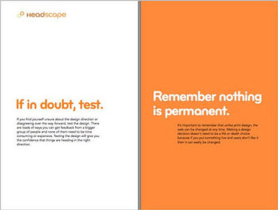 A screenshot of the PDF file named Headscape factsheet about design
