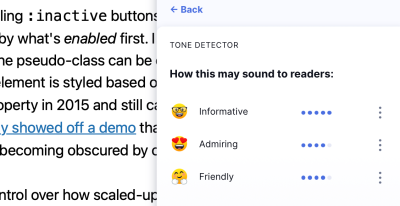 Grammarly tone detector