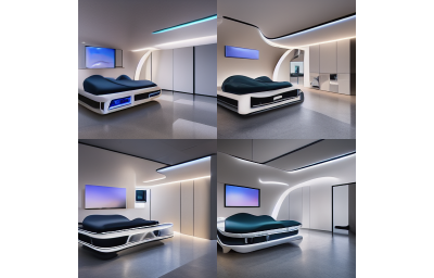 AI-generated design: High-tech patient room space