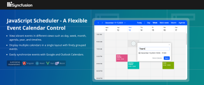 Syncfusion Scheduler