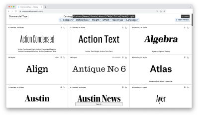 Commercial Type’s library