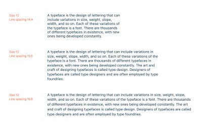 Line length and spacing