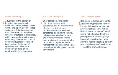 Spacing differences depending on the use of diacritics