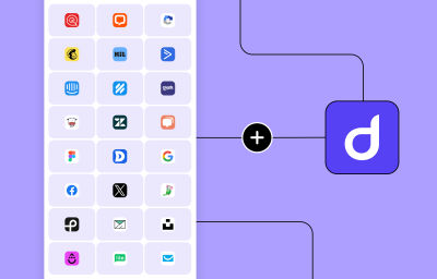 Droip Apps interface showing available integrations for analytics, CRM, and more.