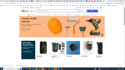 eBay website with good navigation