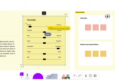 An image featuring Figma’s cursor-chat feature