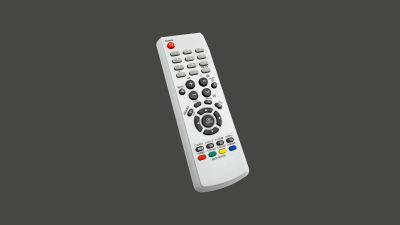 A Samsung remote from the 2000s, featuring a grey plastic body with a structured button layout. The central section features a prominent D-pad-like cluster with an 'Enter' button at its center, surrounded by directional buttons for navigation. Above, there are numeric keys and function buttons, while the lower section includes additional controls and color-coded buttons for multimedia or menu navigation.