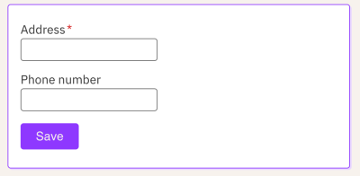 Two fields where one of them has a red asterisk expressing that it’s required