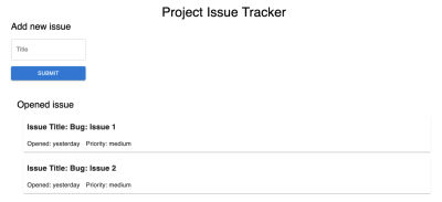 Project issue tracker