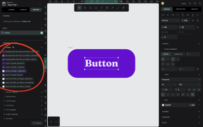 Applying a design token in Penpot