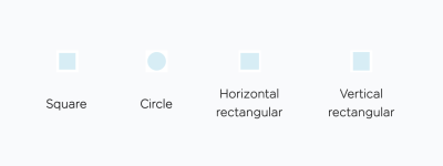 4 types of body icons: squire, circle, horizontal rectangular, vertical rectangular