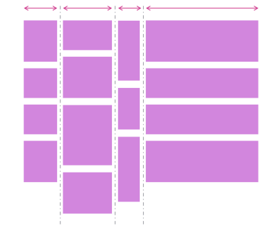 Masonry layout with tracks of different sizes