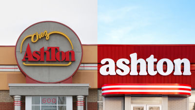 Ashton rebranding with a minimalistic logo