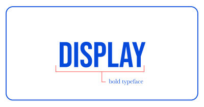 Display typeface