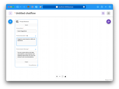 Configuring the Prompt Retriever with inputs