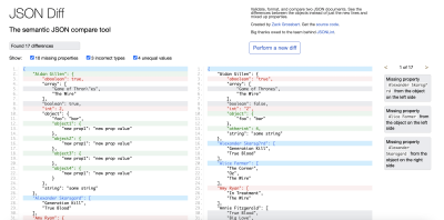 The semantic JSON compare tool