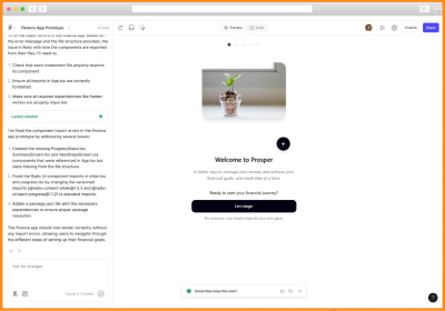 Initial prototype created by Figma Make based on a prompt with the storyboard