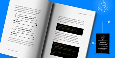 Meet Inclusive Components, our new book for building accessible, inclusive interfaces. Written by one-and-only <a href='https://www.heydonworks.com/'>Heydon Pickering</a>.