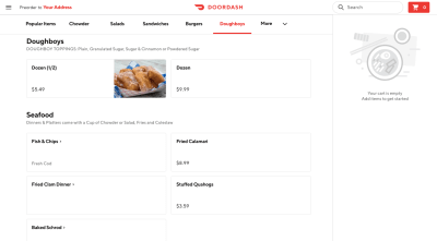 DoorDash online ordering for IGGY's