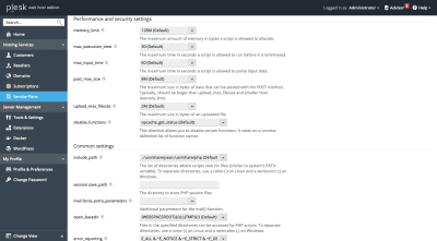 Plesk security and performance