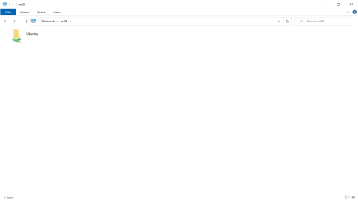 The Windows Explorer the Ubuntu installation as a mounted directory