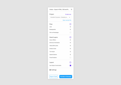 Plugin’s interface