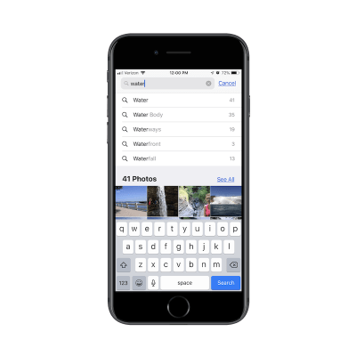 Apple Photos app search