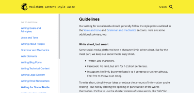 Mailchimp's Content Style Guide