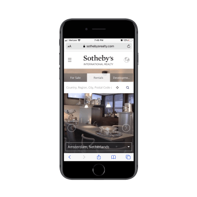 Sotheby’s home page rental search