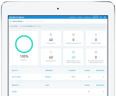 Float helps you keep track of all of a project's hours.