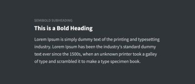 Example showing three weights of a single font family (Source Sans Pro)