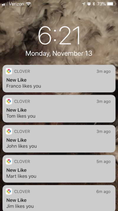 Clover push notifications