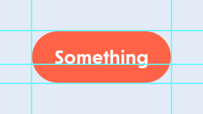 Tomato button-like thing with ‘Something' text on it.