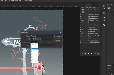 Selecting the Function key