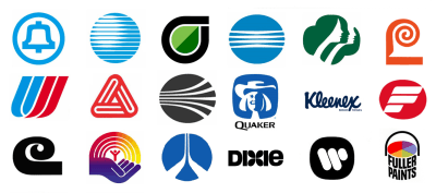 A selection of corporate logos designed by Saul Bass