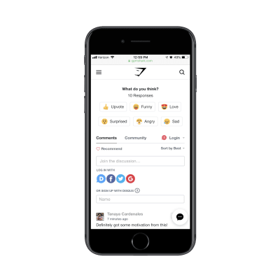 Gymshark blog post reactions