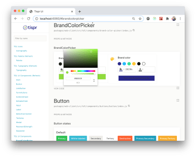 Custom color picker UI component