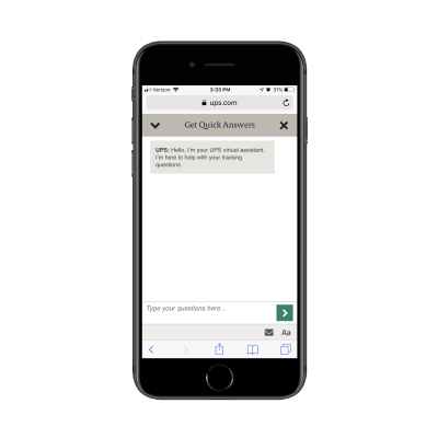 UPS virtual assistant
