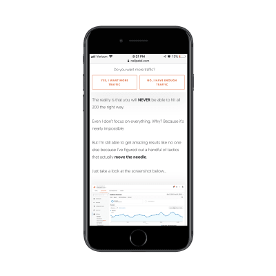 Neil Patel lead capture data