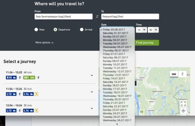 date picker for travel site