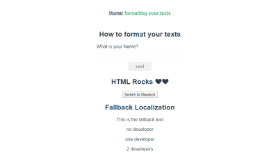 Pluralization of texts on formatting page.