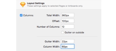 Layout settings