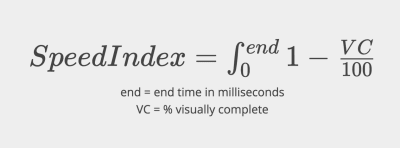 Speed Index formula