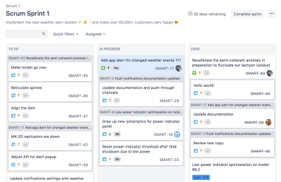 Using a Kanban board might make it hard to see how tasks should be distributed in time.